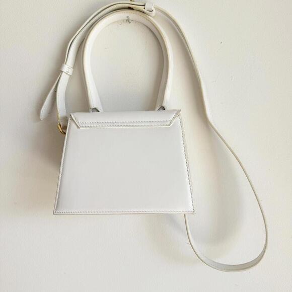 JACQUEMUS The Chiquito Soft  White Leather Handbag / Shoulder Bag - Picture 4 of 13